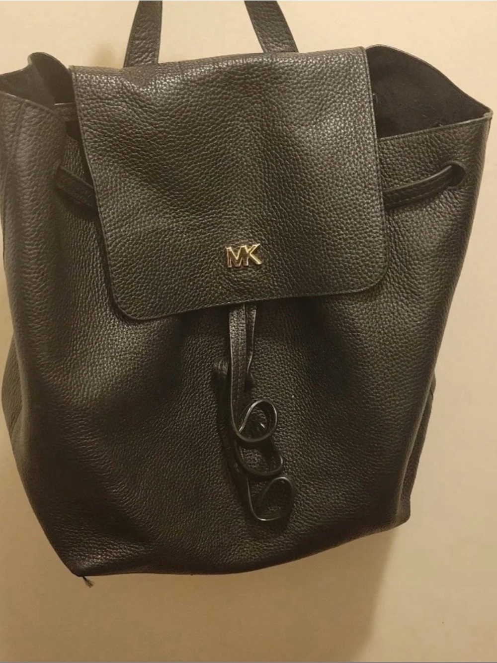 Michael Kors Black Leather Backpack